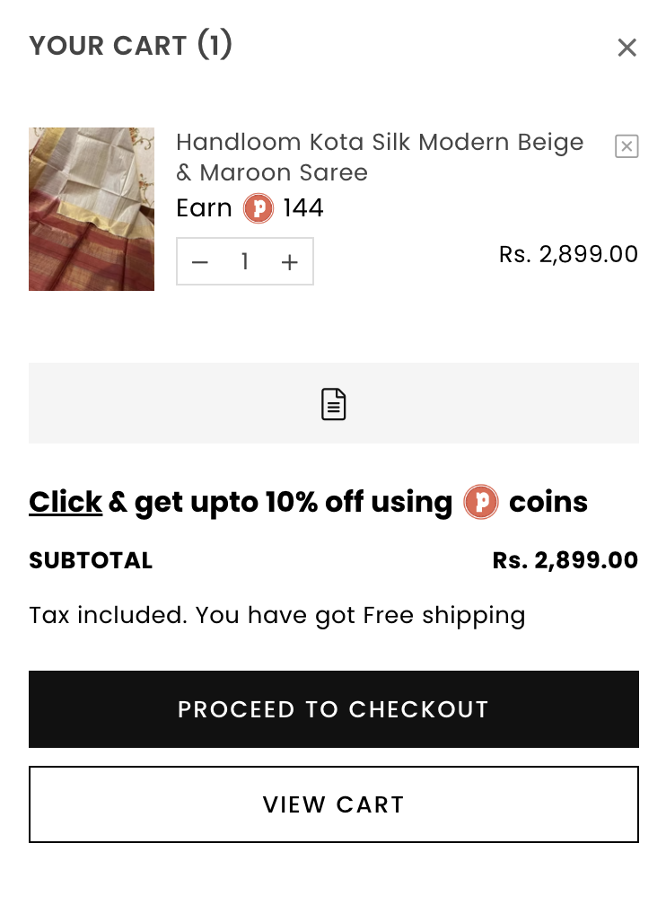 define checkout- Step 1 cart review
